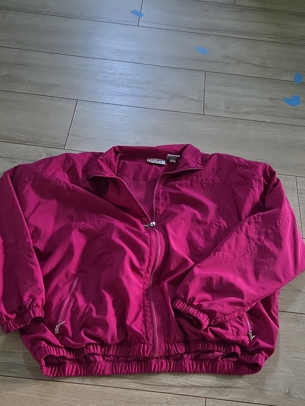 Vintage East West Berry Zip-Front Windbreaker Jacket Xl